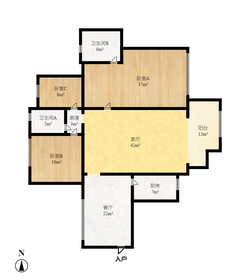 华菱蓝调国际(华菱.香墅美地) 3室2厅2卫 2600.0元/月 华菱蓝调国际(华菱.香墅美地) 3室2厅2卫 2600.0元/月户型图