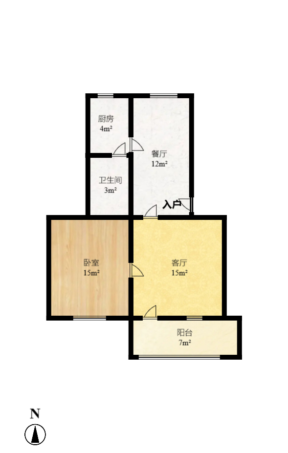 东风一村社区房（王家垅）  2室1厅1卫   41.00万室内图1