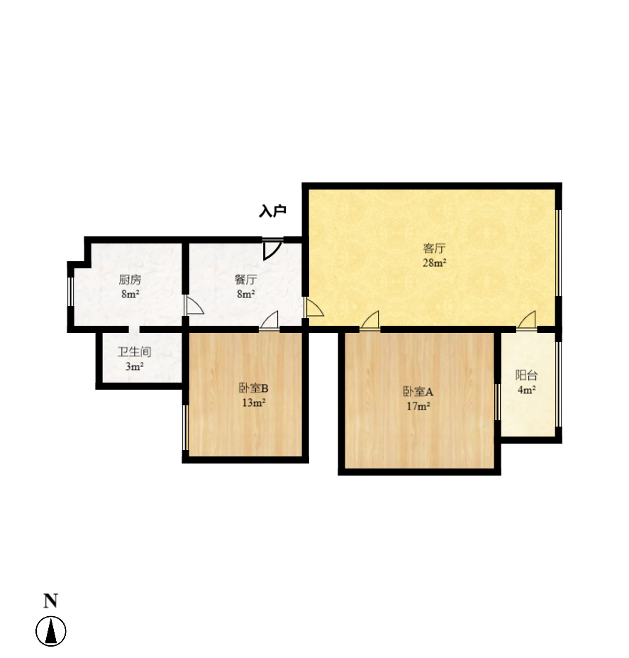 二机小区 2室1厅1卫 1000.0元/月 二机小区 2室1厅1卫 1000.0元/月户型图