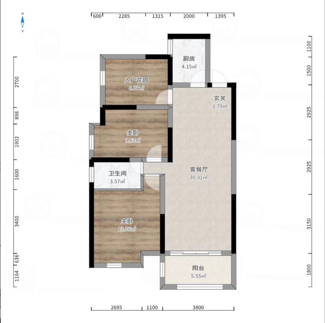 时代新城(翰林府) 3室2厅1卫 54.5万 时代新城(翰林府) 3室2厅1卫 54.5万室内图