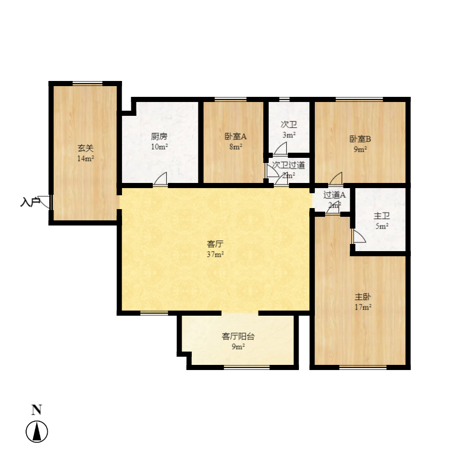 北京御园一二期(国泰嘉园) 3室2厅2卫 3000.0元/月 北京御园一二期(国泰嘉园) 3室2厅2卫 3000.0元/月户型图