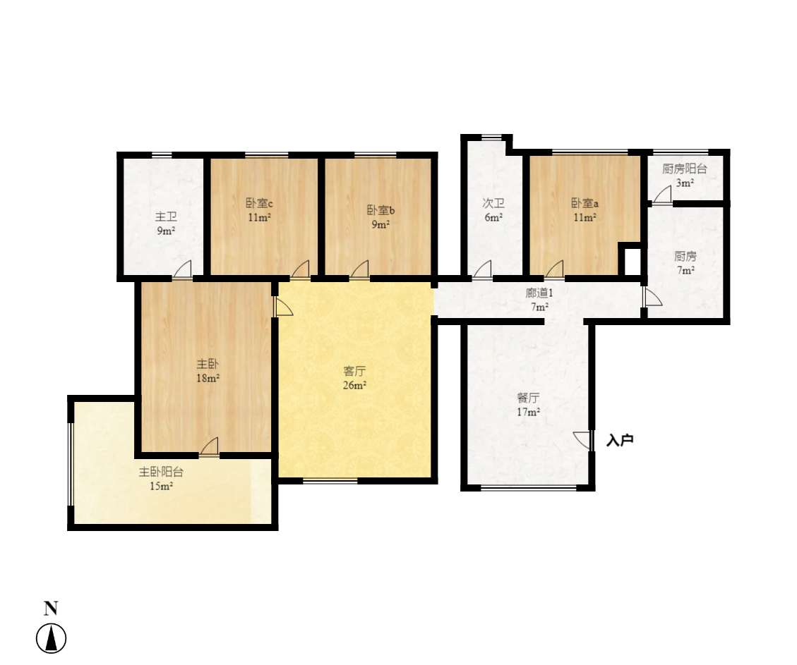 湘麓国际 4室2厅1卫 3700.0元/月 湘麓国际 4室2厅1卫 3700.0元/月户型图