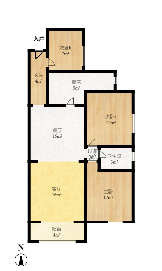 润和之悦（金泽园）  3室2厅1卫   83.50万室内图1