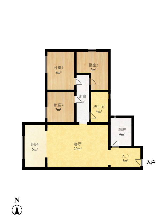 东玺门 3室2厅2卫 2400.0元/月 东玺门 3室2厅2卫 2400.0元/月户型图