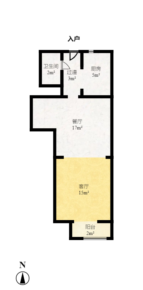 保利城（中航城国际社区、郡原美村）  3室2厅3卫   72.00万室内图1