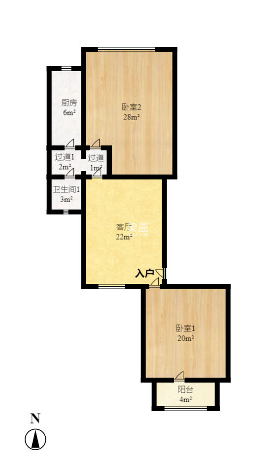 银宇大厦  2室1厅1卫   58.00万
