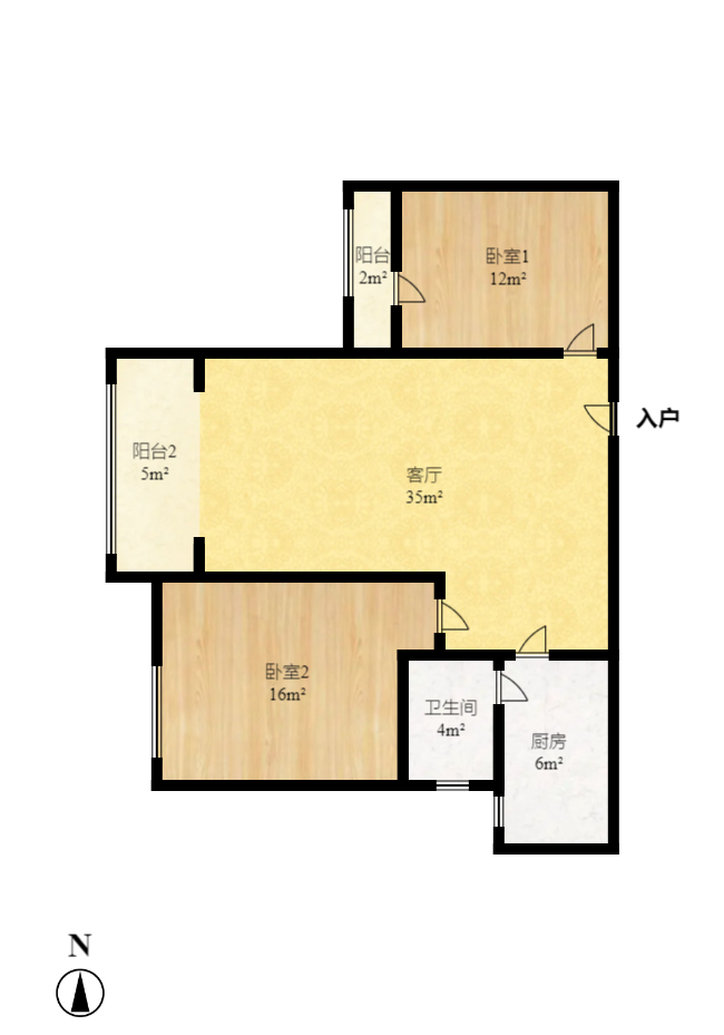 水木华麓 3室2厅2卫 2500.0元/月 水木华麓 3室2厅2卫 2500.0元/月户型图