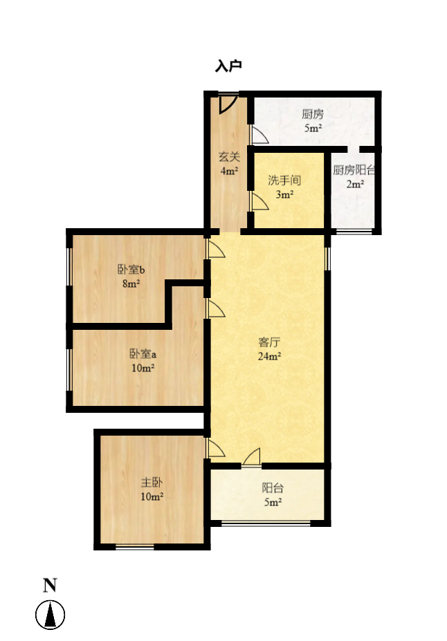 中建梅溪湖中心  3室2厅1卫   180.00万室内图1