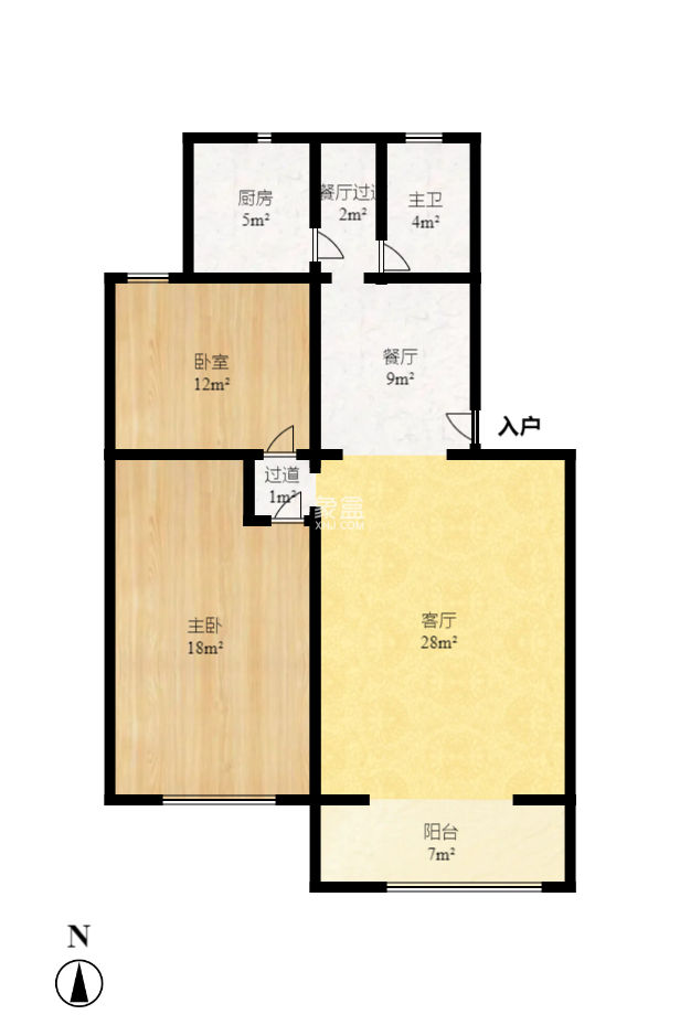 新桥小区  2室2厅1卫   70.00万