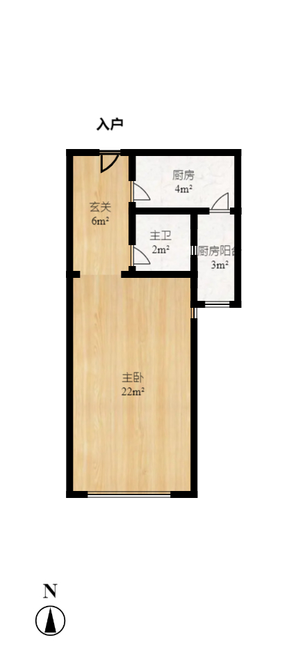 金房奥斯卡 1室1厅1卫 1100.0元/月 金房奥斯卡 1室1厅1卫 1100.0元/月户型图