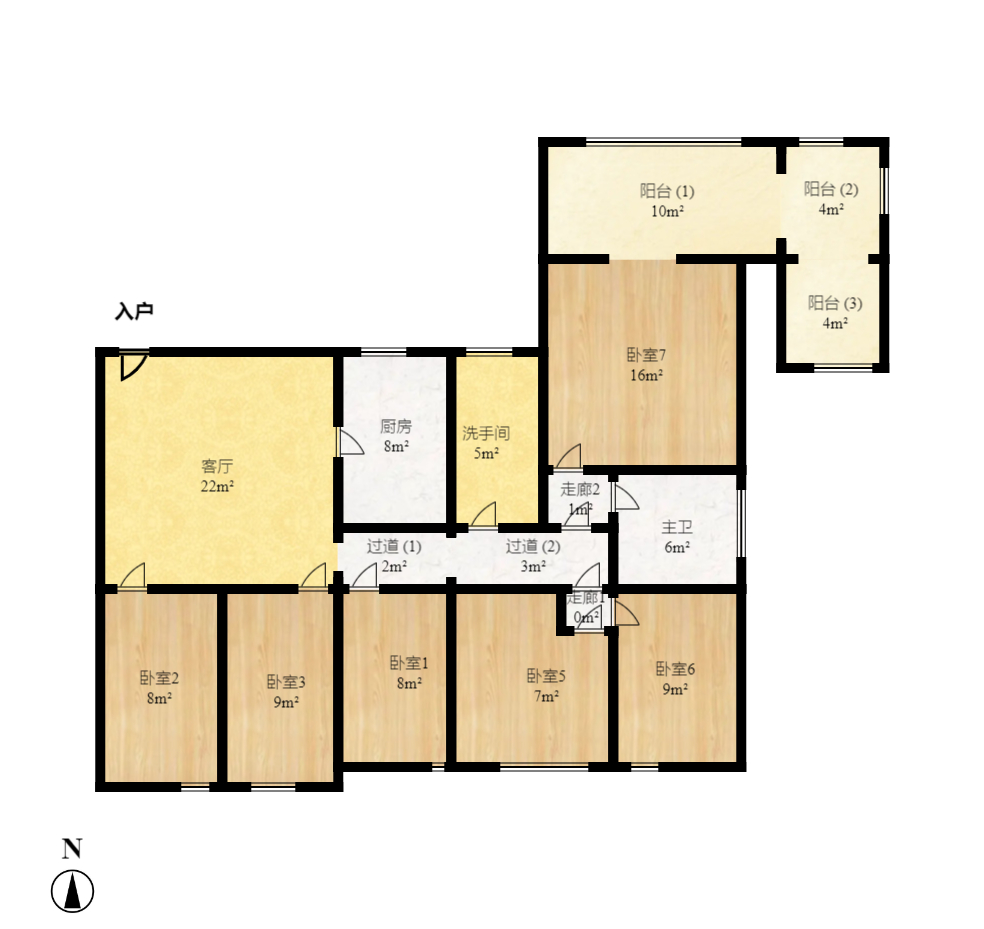 兴威新嘉园 2室1厅1卫 2600.0元/月 兴威新嘉园 2室1厅1卫 2600.0元/月户型图