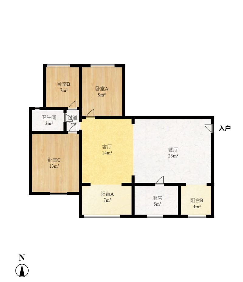 紫晶城  3室2厅1卫    1500.0元/月 紫晶城  3室2厅1卫    1500.0元/月户型图