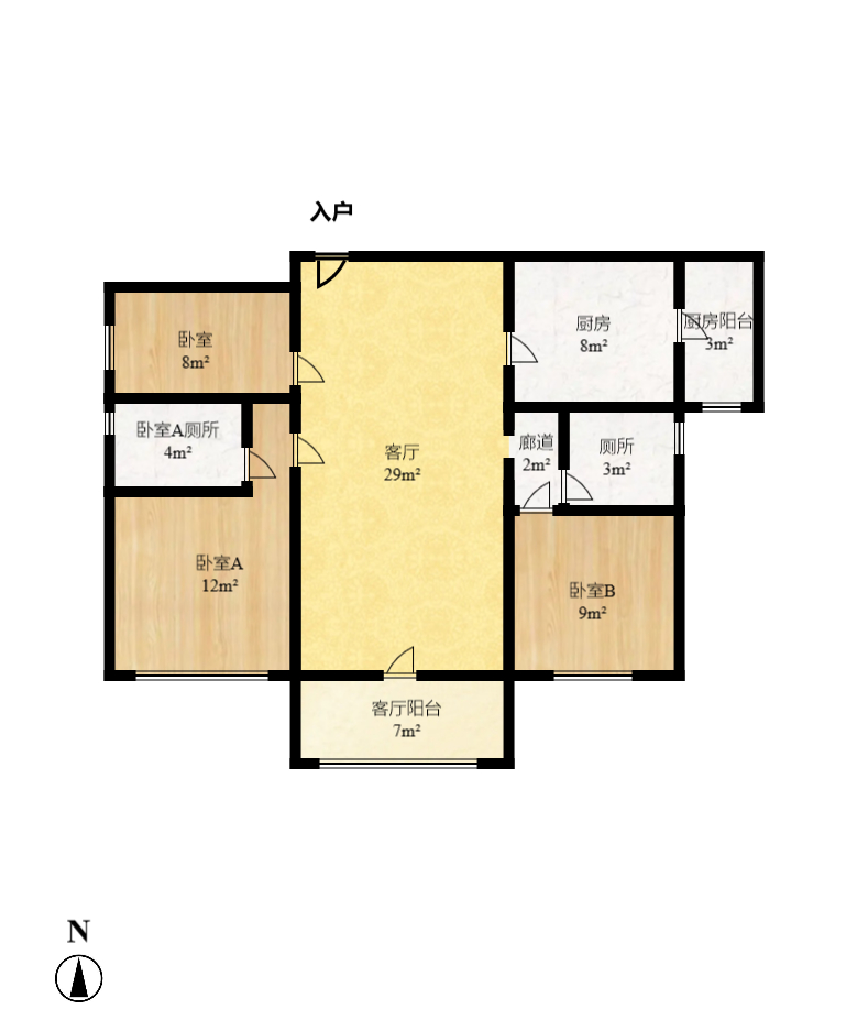 江山帝景哈佛  3室2厅1卫    2300.0元/月 江山帝景哈佛  3室2厅1卫    2300.0元/月户型图