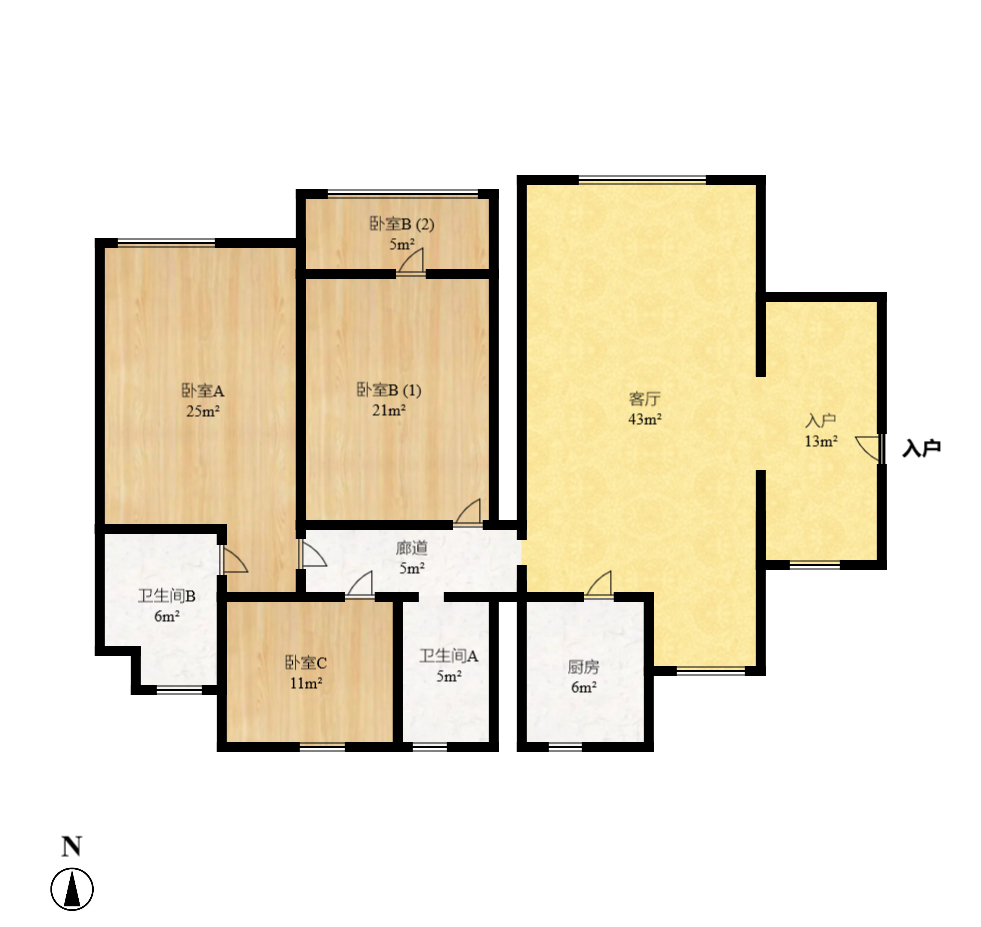 興威帕克水岸  3室2廳2衛(wèi)    3400.0元/月室內(nèi)圖1