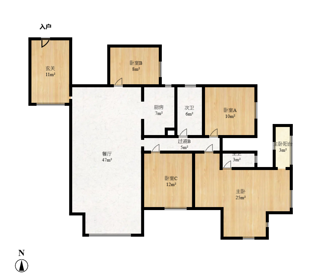 沁园春御院 4室2厅2卫 3800.0元/月 沁园春御院 4室2厅2卫 3800.0元/月户型图