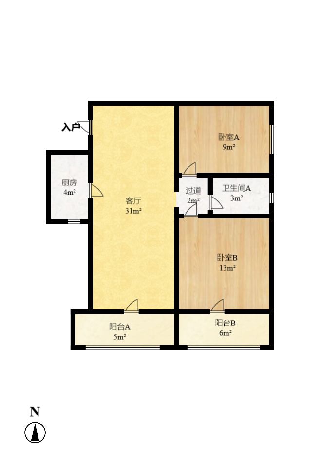 天剑华城 3室2厅2卫 2700.0元/月 天剑华城 3室2厅2卫 2700.0元/月户型图