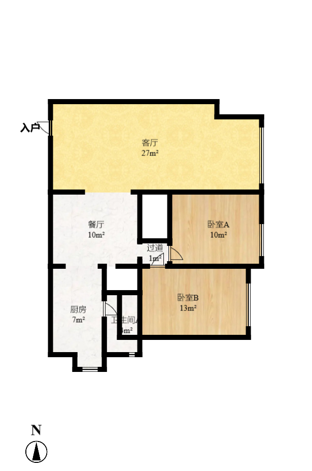 鼎丰前城 2室2厅1卫 2000.0元/月 鼎丰前城 2室2厅1卫 2000.0元/月户型图