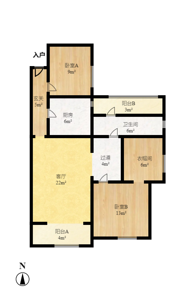 维一星城原山苑 2室2厅1卫 74.0万 维一星城原山苑 2室2厅1卫 74.0万户型图