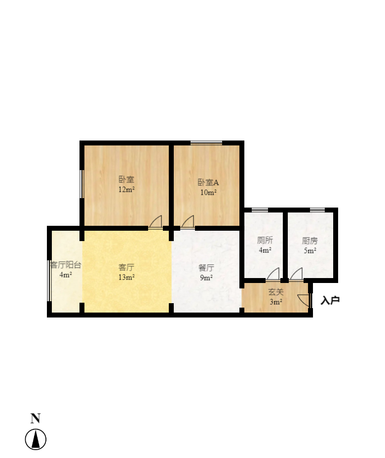 洋湖和园(福联嘉苑) 2室1厅1卫 2100.0元/月 洋湖和园(福联嘉苑) 2室1厅1卫 2100.0元/月户型图