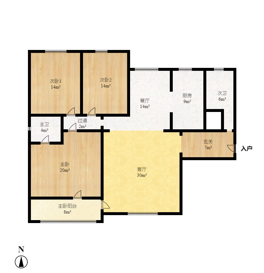 湘卫花苑 4室1厅1卫 2000.0元/月 湘卫花苑 4室1厅1卫 2000.0元/月户型图