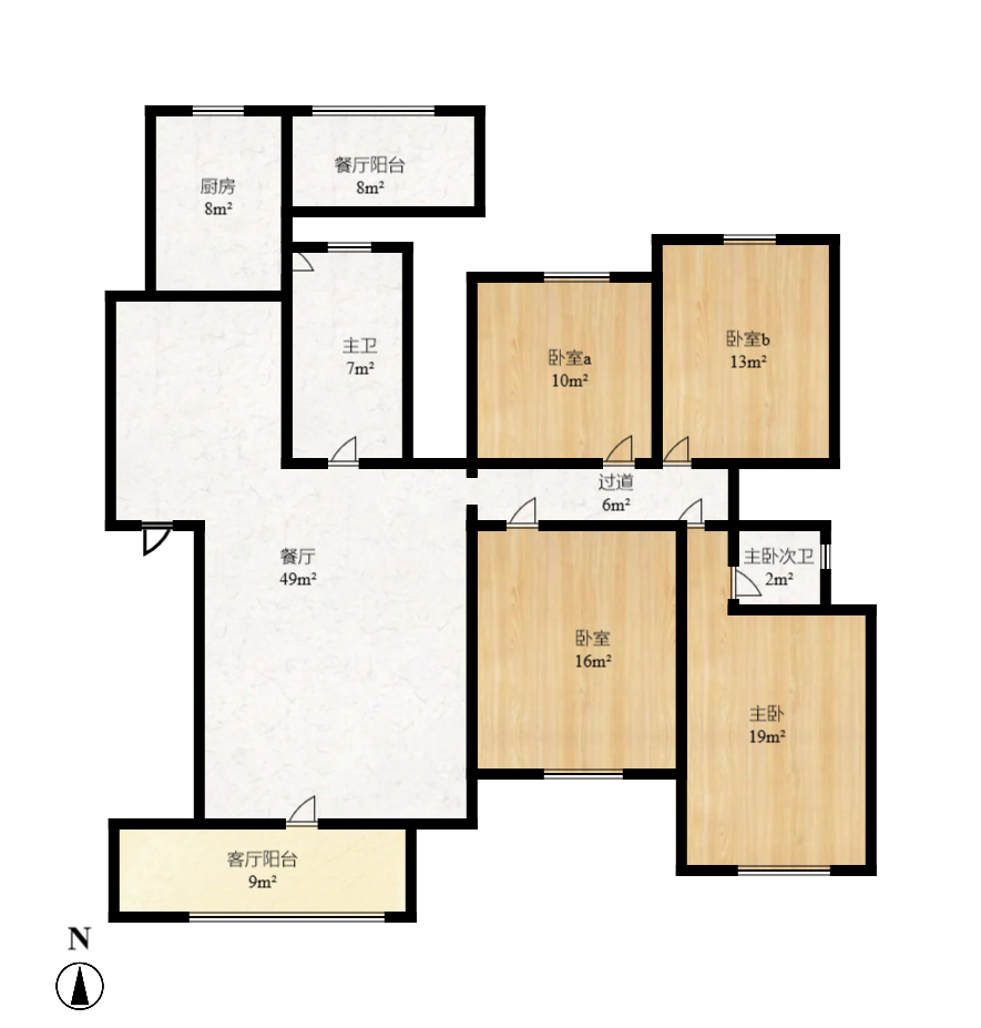 长丰星城 4室2厅2卫 1600.0元/月 长丰星城 4室2厅2卫 1600.0元/月户型图