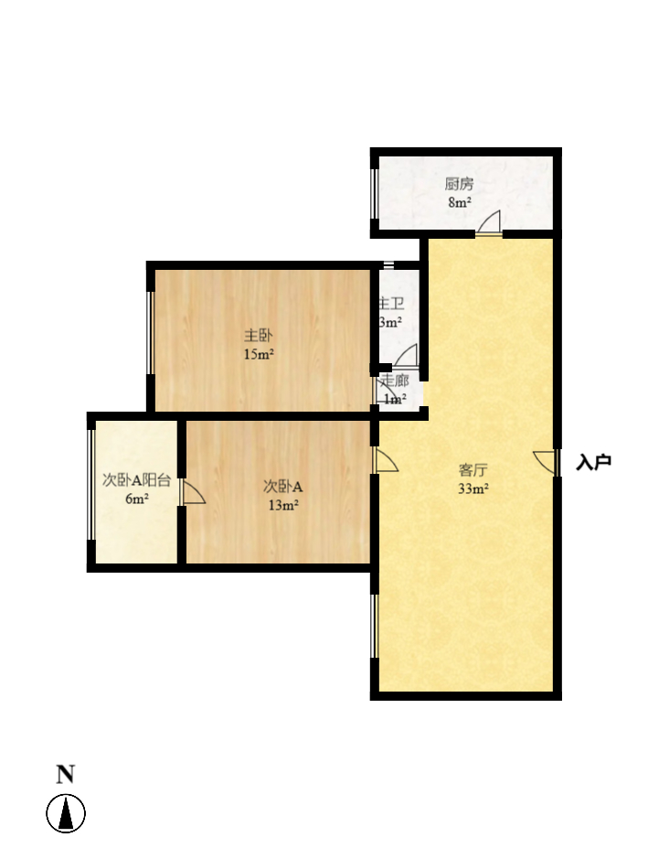 天城湖光山色 2室2厅1卫 1800.0元/月 天城湖光山色 2室2厅1卫 1800.0元/月户型图