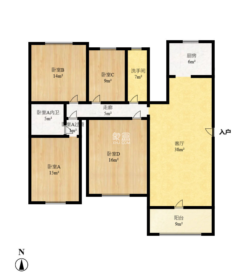 星城世家  4室2厅1卫   199.00万