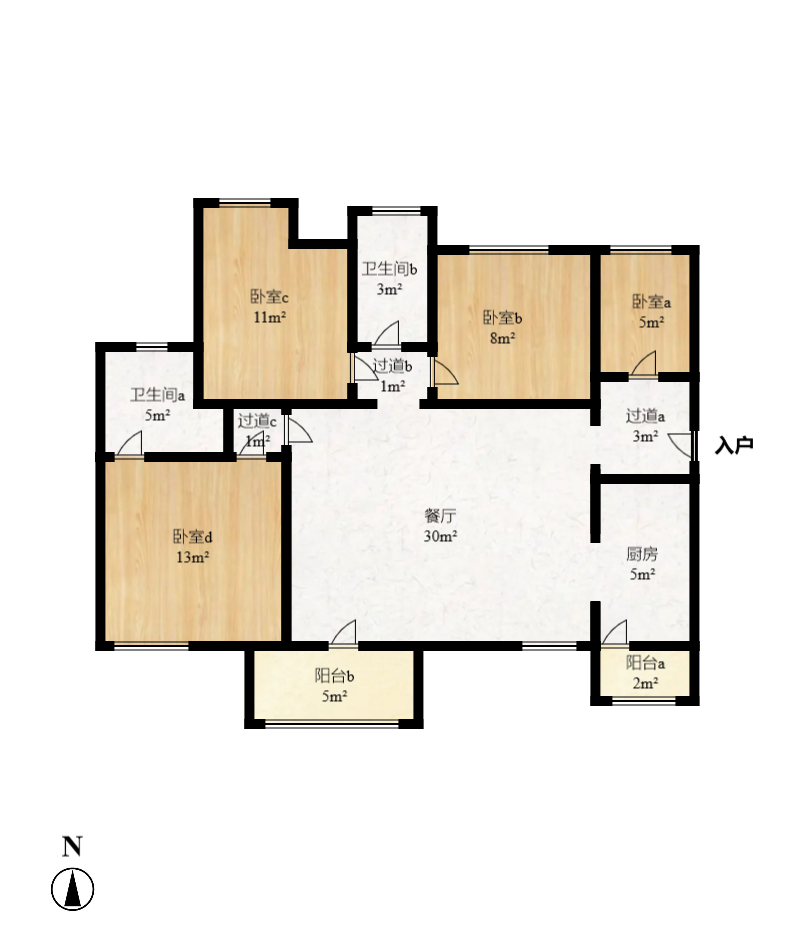 富春山 4室2厅2卫 2800.0元/月 富春山 4室2厅2卫 2800.0元/月户型图