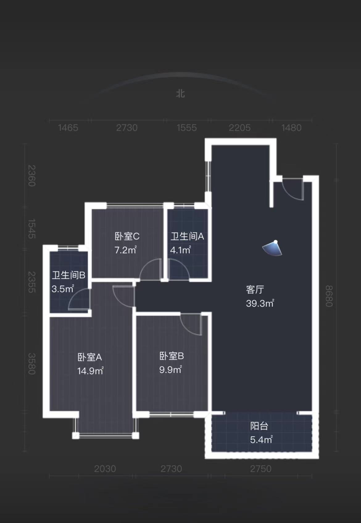 望云印象 3室2厅2卫 62.0万 望云印象 3室2厅2卫 62.0万室内图