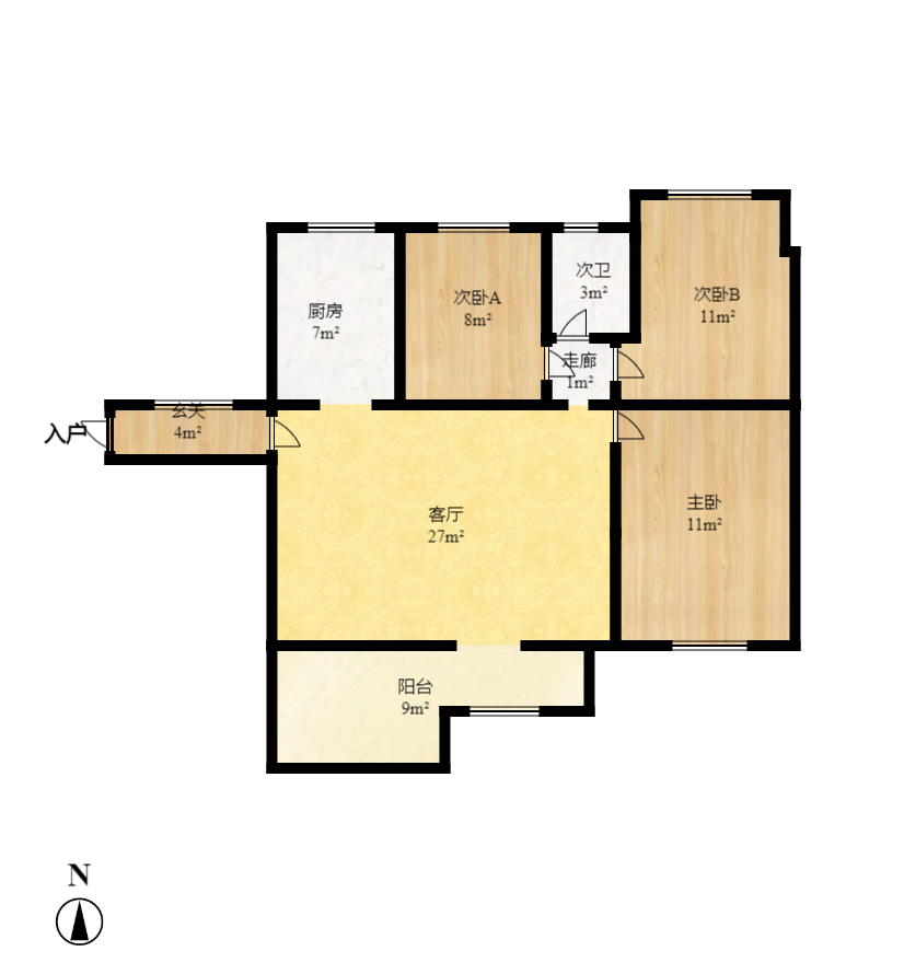 筑梦佳园  3室2厅1卫    1800.0元/月 筑梦佳园  3室2厅1卫    1800.0元/月户型图
