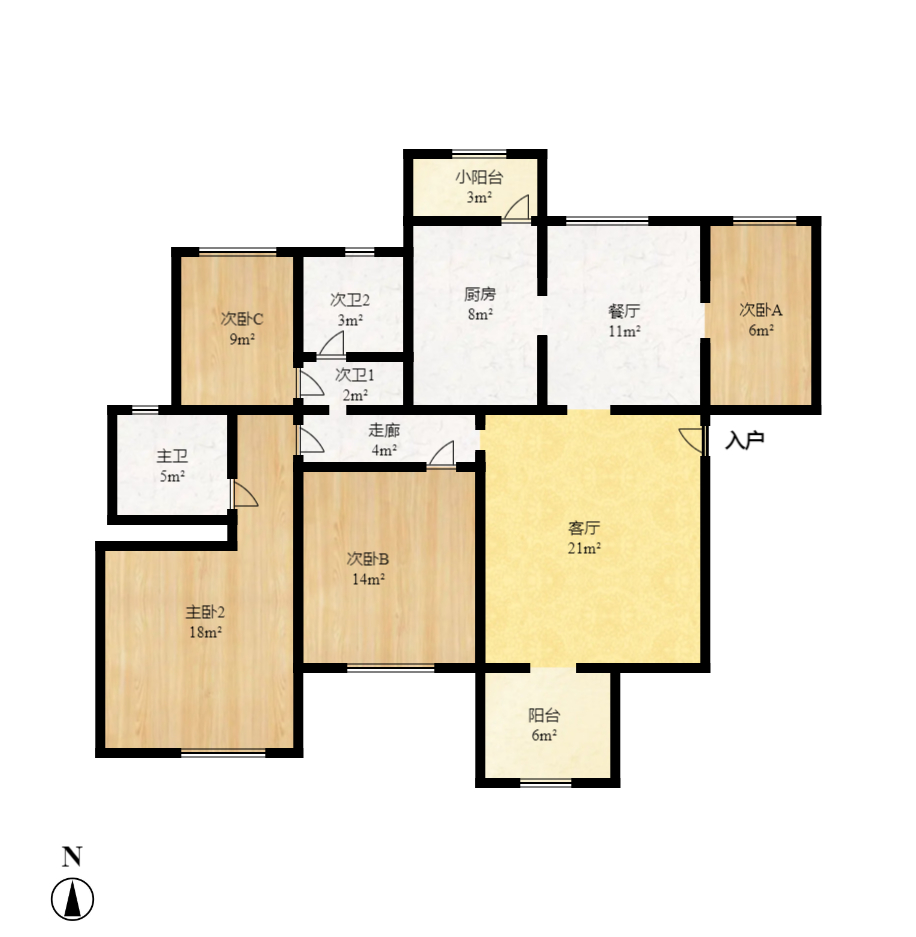 鹏基诺亚山林 1室0厅0卫 2500.0元/月 鹏基诺亚山林 1室0厅0卫 2500.0元/月户型图