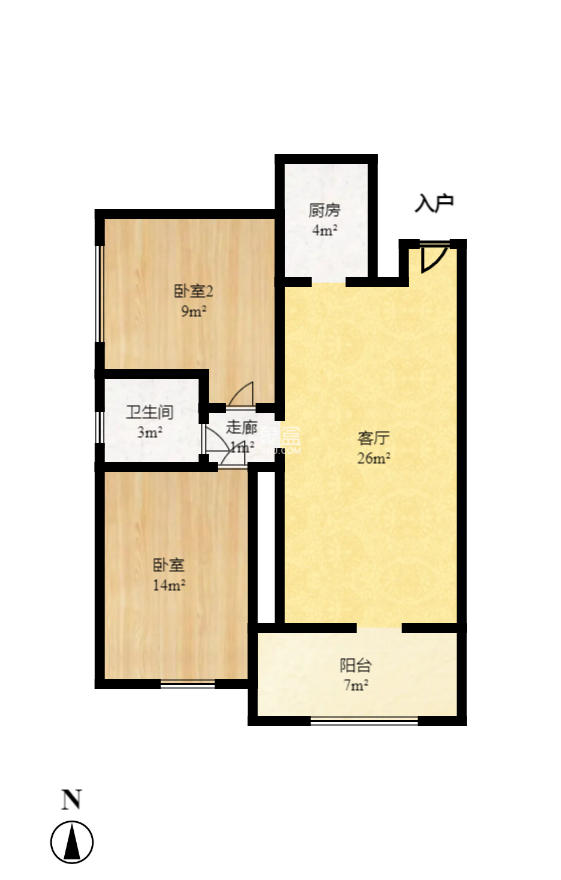 光明城市(星辰青年城)  2室2厅1卫    1600.0元/月 光明城市(星辰青年城)  2室2厅1卫    1600.0元/月户型图