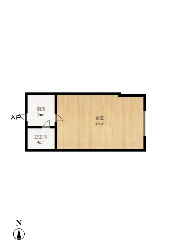 极目楚天 1室0厅1卫 1100.0元/月 极目楚天 1室0厅1卫 1100.0元/月户型图