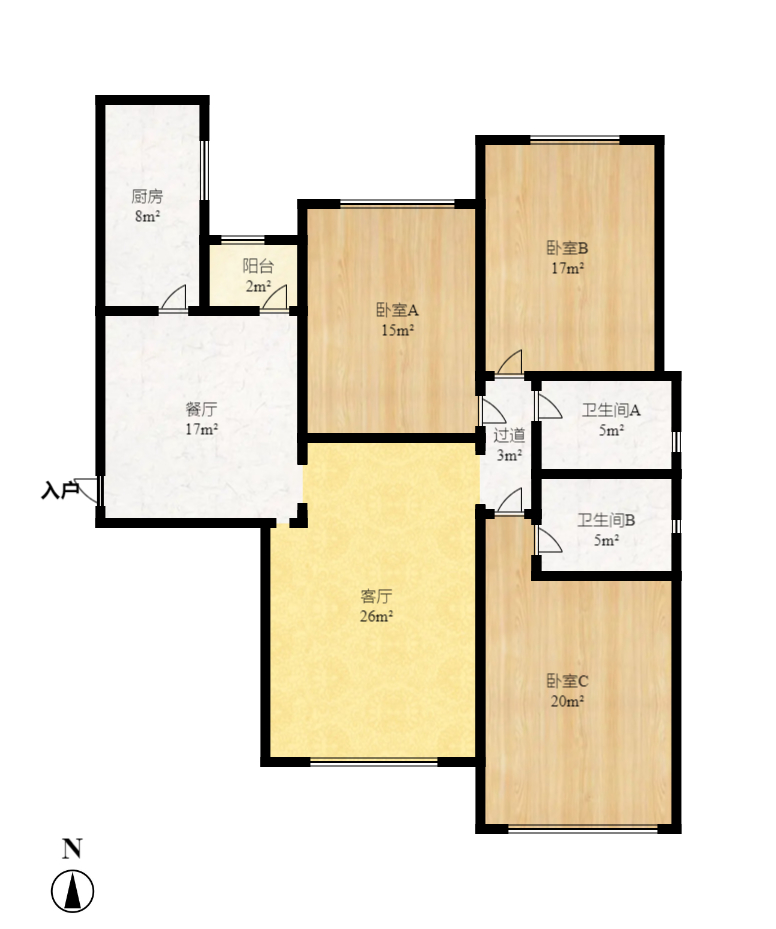 恒大雅苑  3室2厅2卫    3200.0元/月 恒大雅苑  3室2厅2卫    3200.0元/月户型图