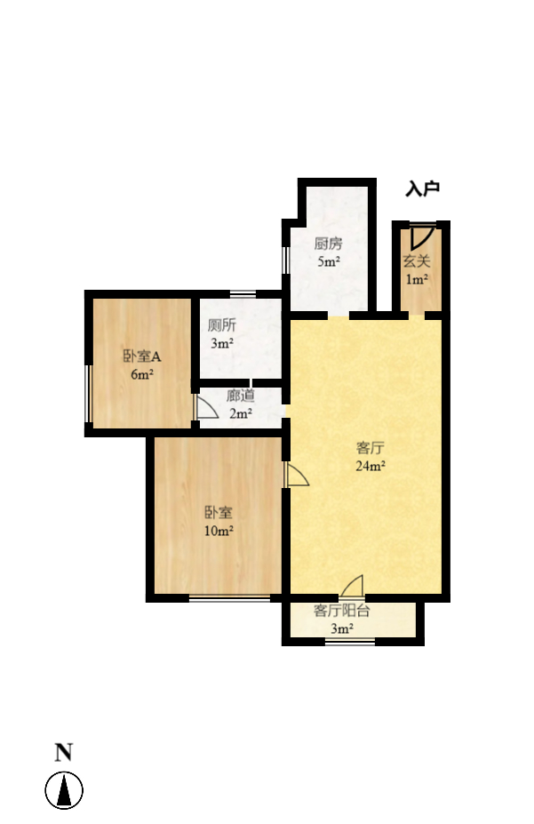 兰亭湾畔 2室2厅1卫 2100.0元/月 兰亭湾畔 2室2厅1卫 2100.0元/月户型图