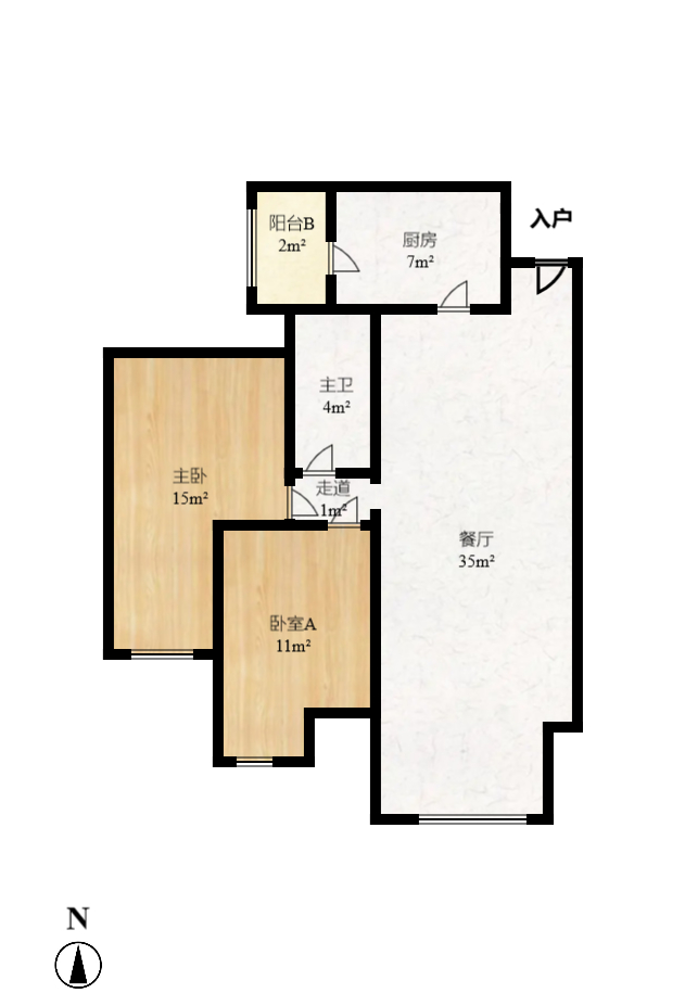 中城丽景香山园 2室2厅1卫 3000.0元/月 中城丽景香山园 2室2厅1卫 3000.0元/月户型图