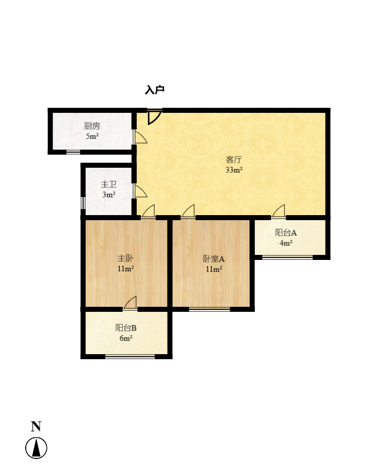 水岸天际(一期、二期) 2室2厅1卫 1800.0元/月 水岸天际(一期、二期) 2室2厅1卫 1800.0元/月户型图