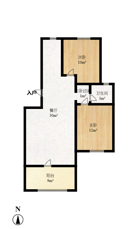 澳海澜庭 3室2厅1卫 1300.0元/月 澳海澜庭 3室2厅1卫 1300.0元/月户型图