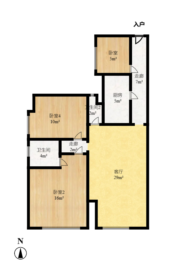 才子佳郡 3室2厅2卫 2000.0元/月 才子佳郡 3室2厅2卫 2000.0元/月户型图