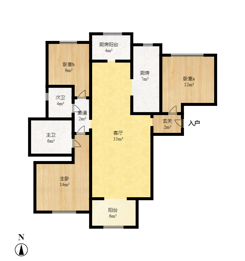 旭辉御府  3室2厅2卫   189.00万室内图1