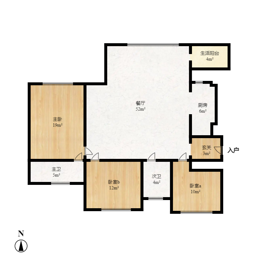 潇湘奥林匹克花园  3室2厅1卫    3000.0元/月户型图