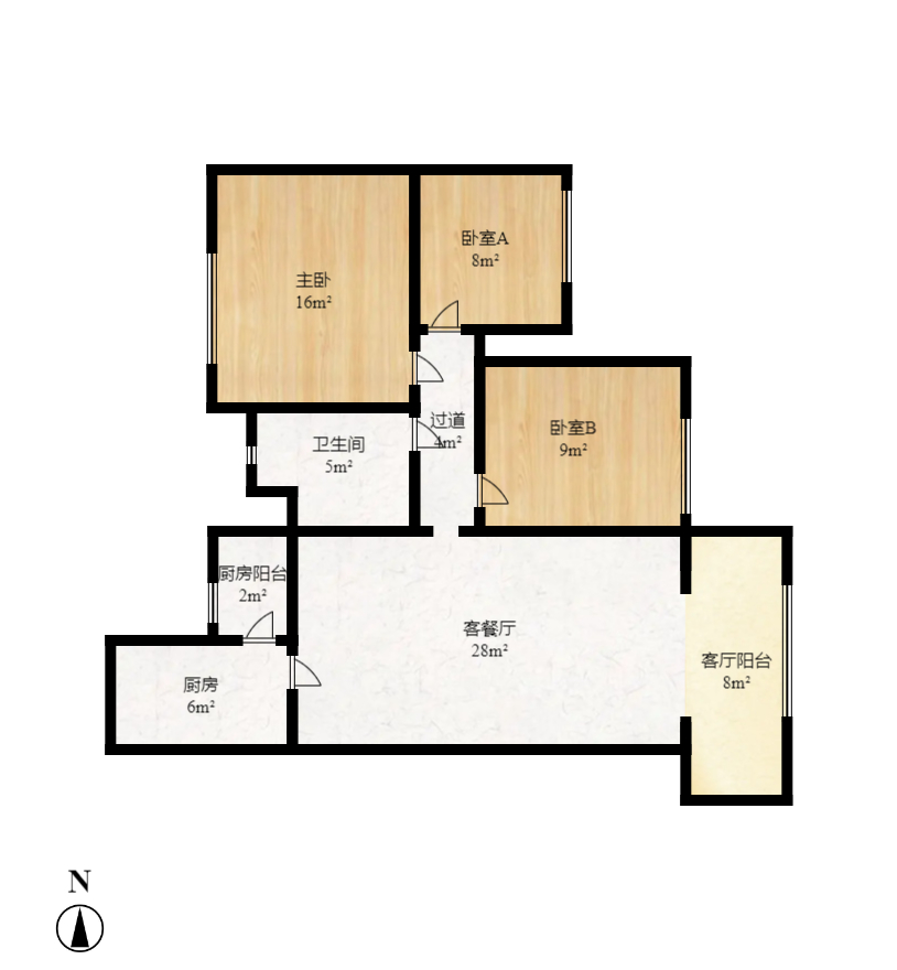 恒大华府  3室2厅1卫   177.50万室内图1
