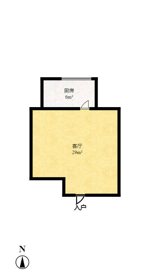 泰龙华府 1室1厅1卫 1350.0元/月 泰龙华府 1室1厅1卫 1350.0元/月户型图