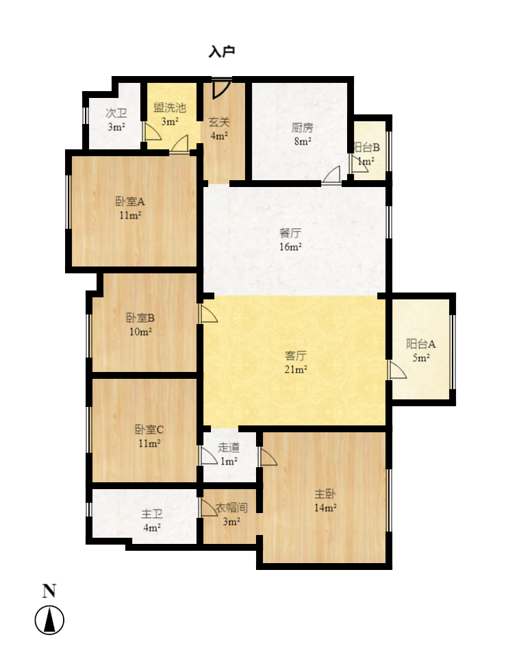 万科金域华府三四期 6室2厅3卫 7000.0元/月 万科金域华府三四期 6室2厅3卫 7000.0元/月户型图