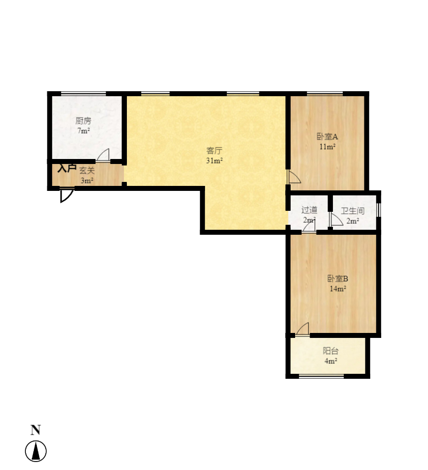 金鼎消防器材厂宿舍（陡岭路41号）  1室0厅0卫   1500.00元/月户型图