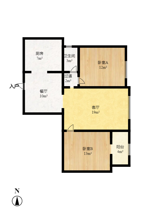 公园9号大都会  1室1厅1卫    2900.0元/月户型图