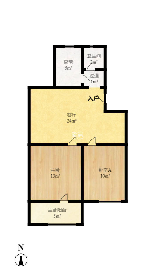 江南公寓  2室1厅1卫    54.0万