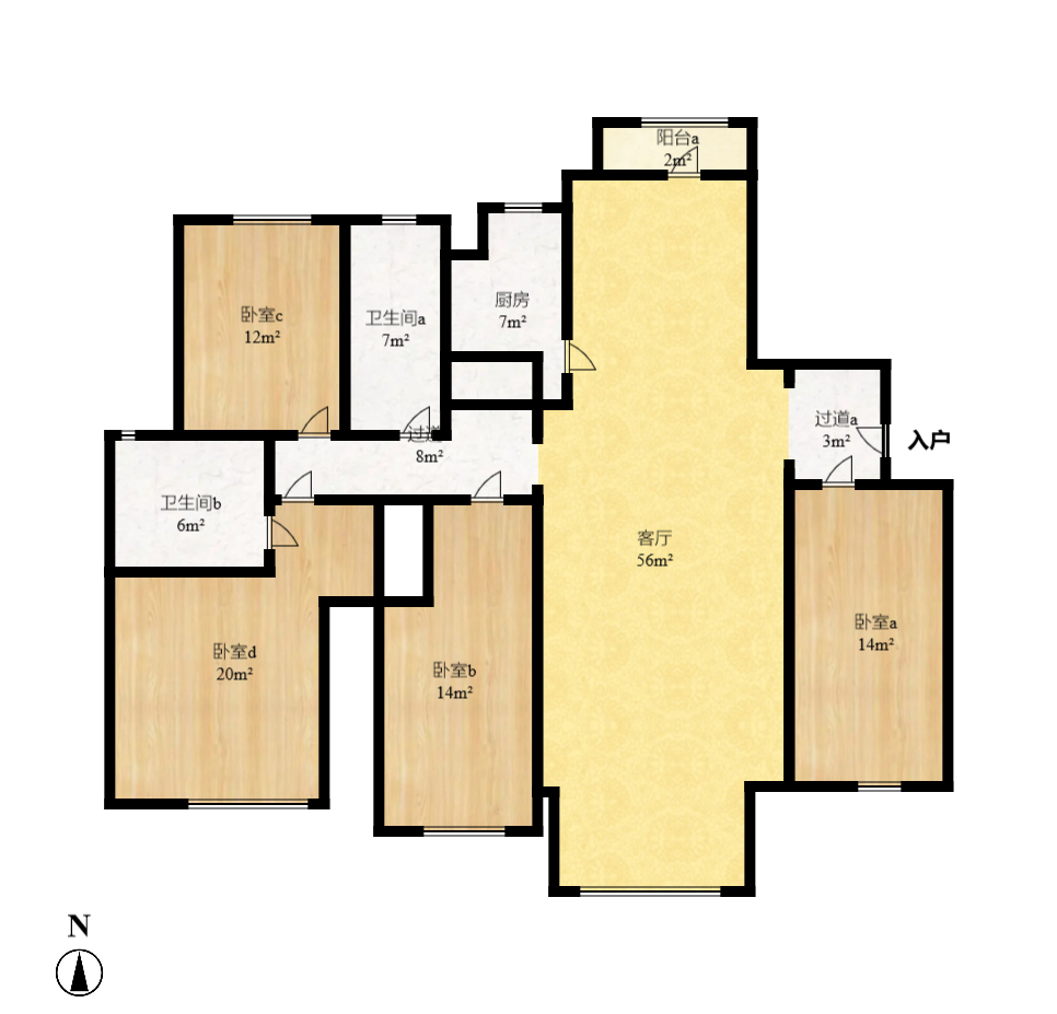 和美星城  4室2厅2卫    142.0万室内图1