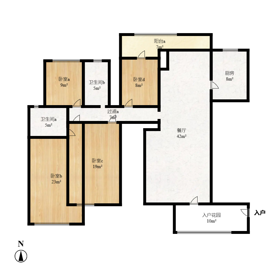 黑金时代广场 5室2厅2卫 500.0元/月 黑金时代广场 5室2厅2卫 500.0元/月户型图