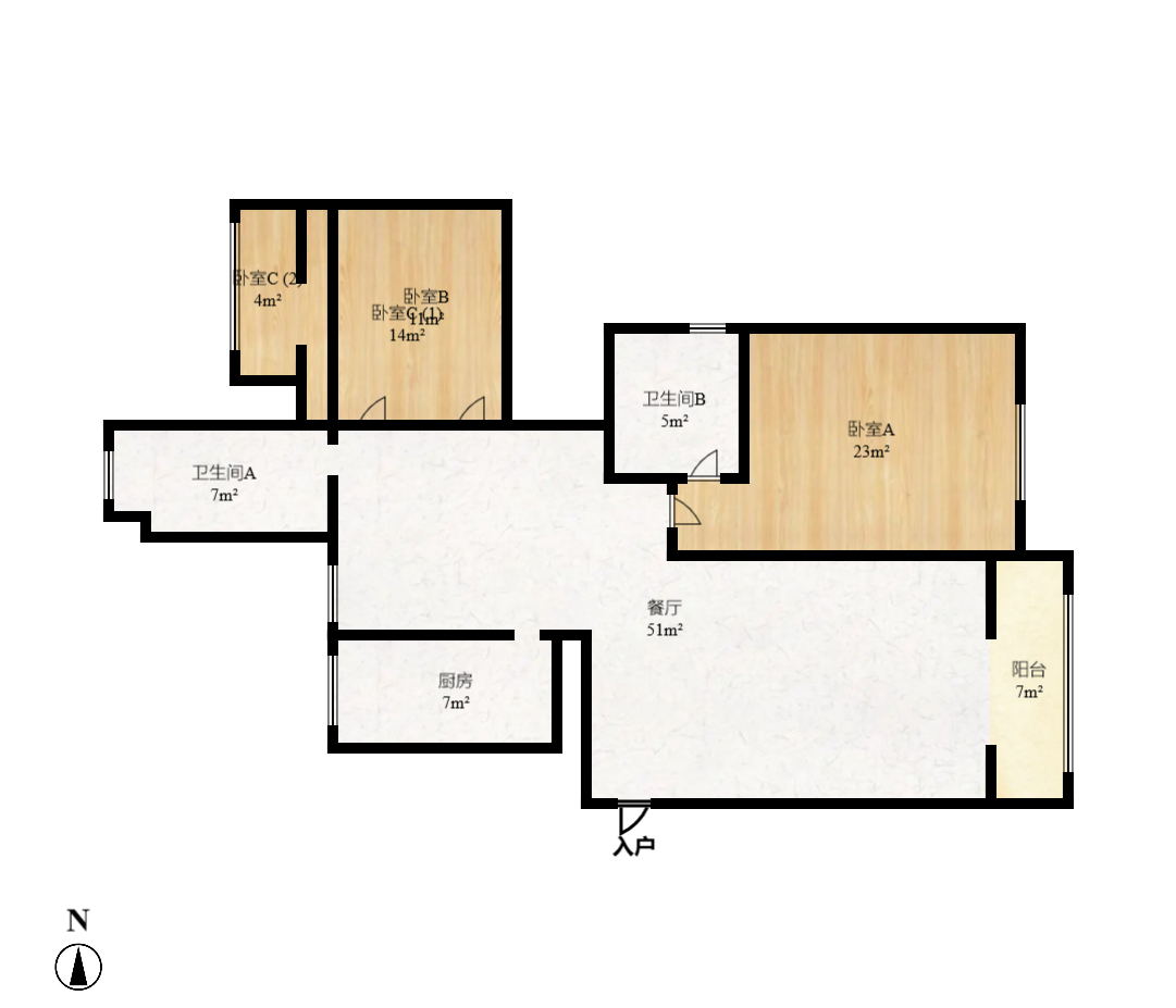 杏花园小区 5室2厅1卫 3000.0元/月 杏花园小区 5室2厅1卫 3000.0元/月户型图